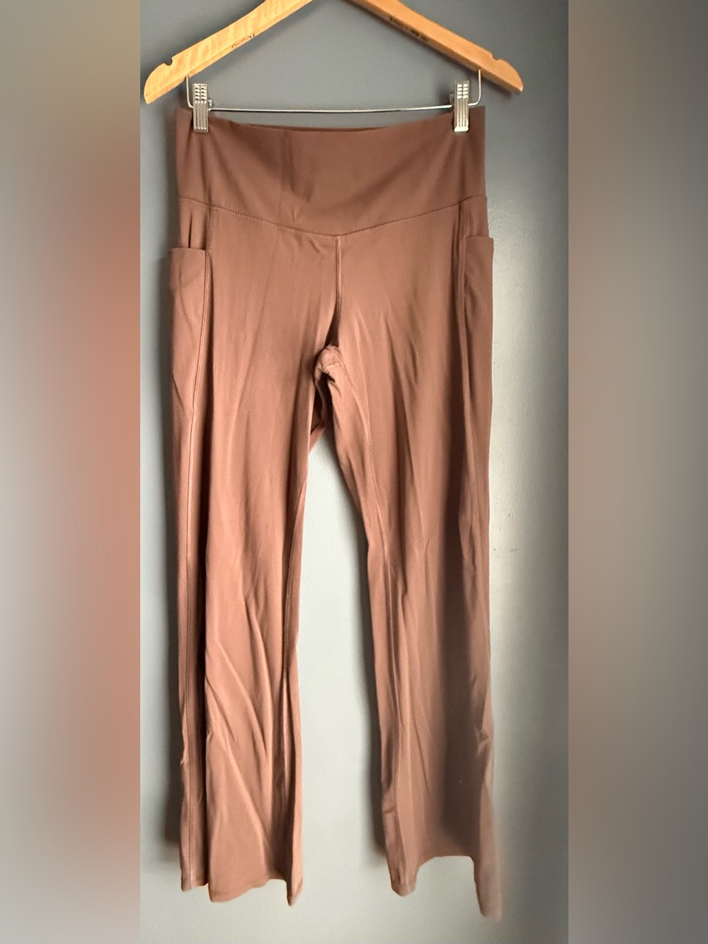 Brown flare pant with Side Pockets